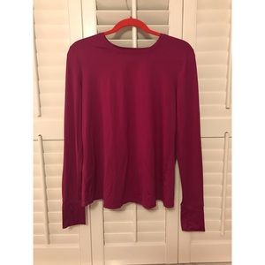 Athleta Long Sleeve Open Back Top